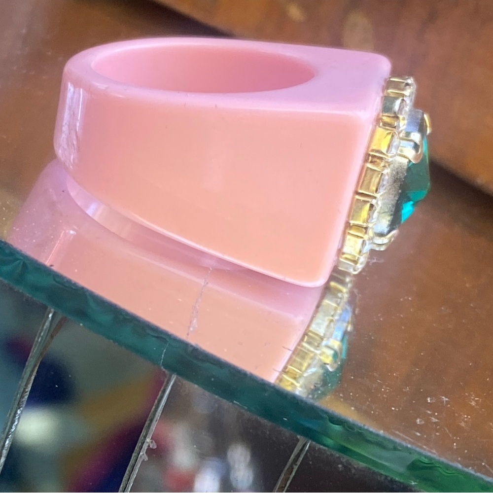 Ring Candy Pink/Green Statement Ring - image 3